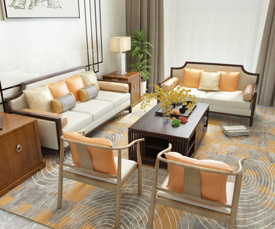 新中式家具客廳系列 融合東方韻味與現代生活的詩意棲居